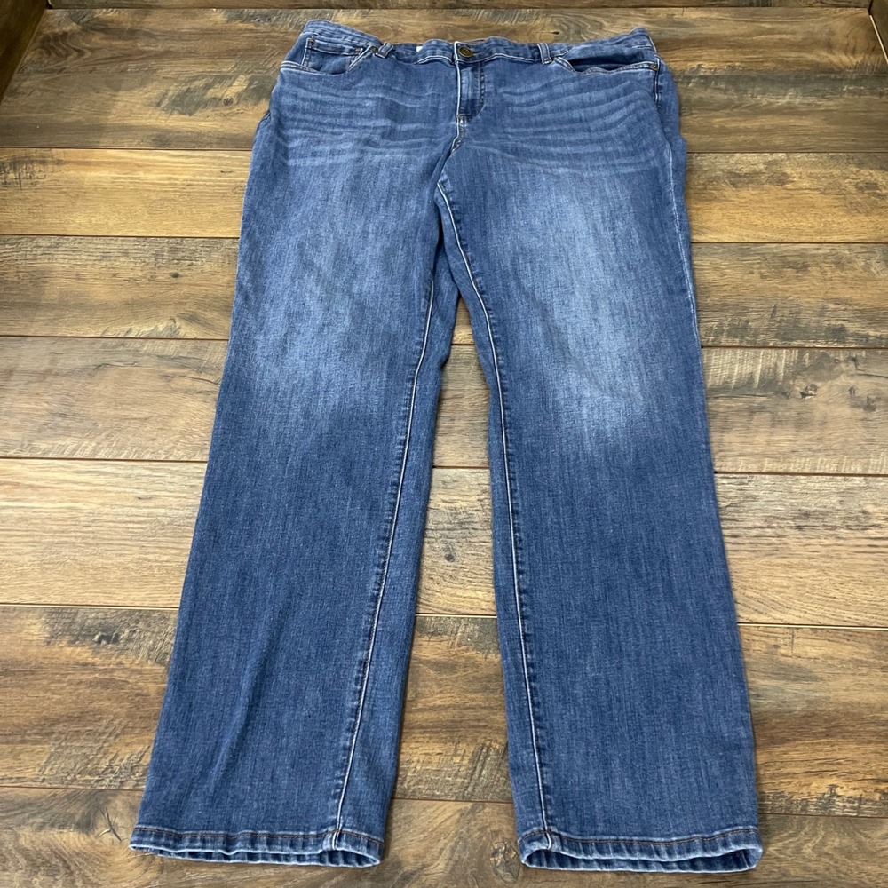 KUT from the Kloth Carrie Boyfriend Jeans Medium Wash Blue Denim Size 16 Western